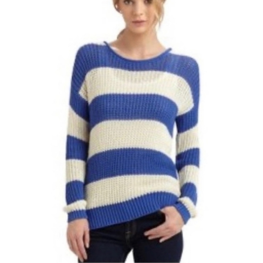 Bobbie & Brooks Ruby Navy cream stripes Sweater Size 2XL